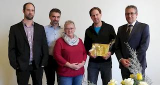 Beh&ouml;rde und Bev&ouml;lkerung von Eggerberg starten ins Jahr 2020: Mario Wyssen, Patrick Hutter, Fabiola In-Albon, Rinaldo Wasmer und Reto Zimmermann. (v.l.)