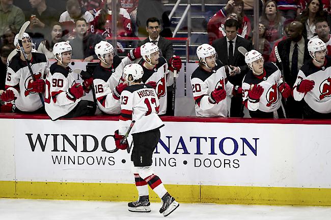 Mann des Spiels. Nico Hischier trifft beim Sieg gegen die Washington Capitals doppelt.