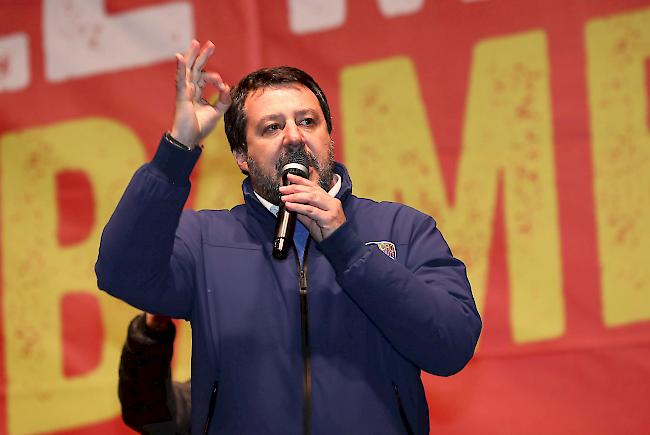 Lega-Chef Matteo Salvini rechnet für das Rechtsbündnis mit grossen Erfolgen.