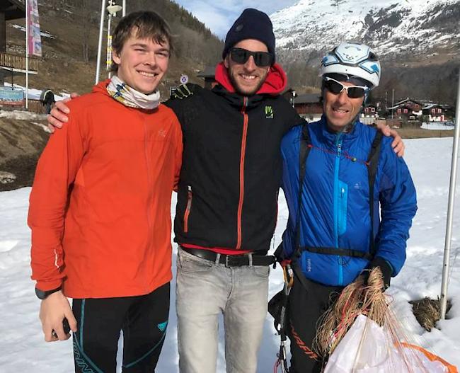 Das Siegertrio der dritten Winter Rollibock Trophy: Nicola Heiniger, Joel Bruchez und Bernhard Senn. (v.l.)