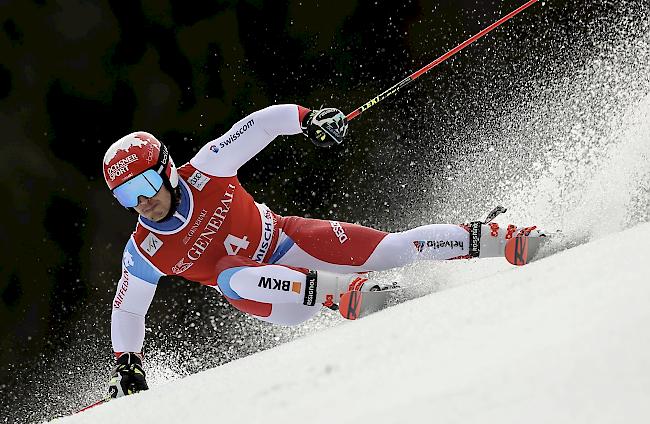 Loïc Meillard schaffte es zum zweiten Mal in seiner Karriere im Weltcup auf das Riesenslalom-Podest. 