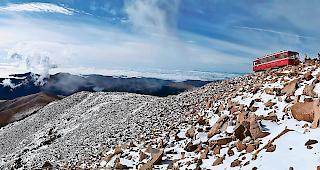 Weltrekordbahn. Die Manitou and Pikes Peak Cog Railway ist die h&ouml;chste Zahnradbahn der Welt.Fotos zvg
