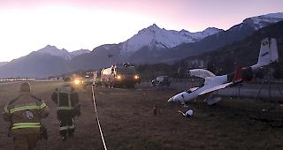 Keine Verletzten nach Absturz in Sitten.