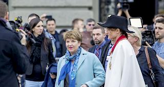 Viola Amherd. Derzeit kein Bad in der Menge. 