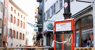 In Sitten stehen zehn interaktive Aschenbecher.