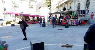 Ungew&ouml;hnliches Bild. Am samst&auml;glichen Markt in Domodossola bleiben Schweizer G&auml;ste aus.